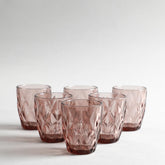 Gianna Purple Drinking Glass Set Of 6